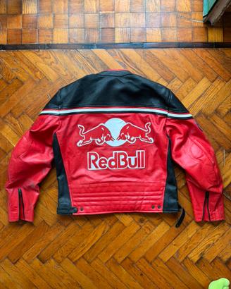 Giacca Red Bull Racing in pelle colore rosso/nero