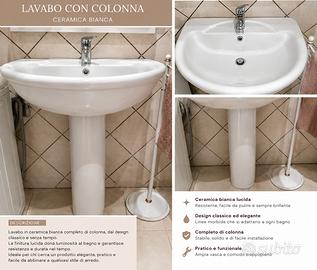 Lavabo con colonna