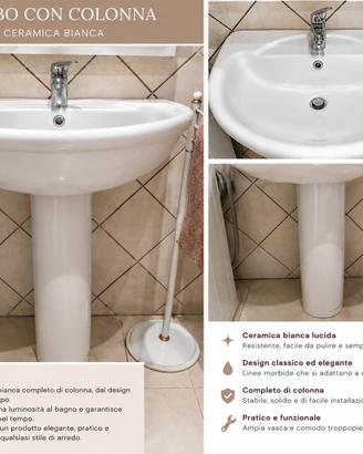Lavabo con colonna