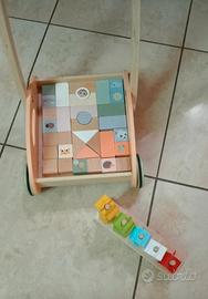 carrello primi passi in legno 