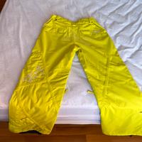 Pantaloni da sci/snowboard giallo fluo
