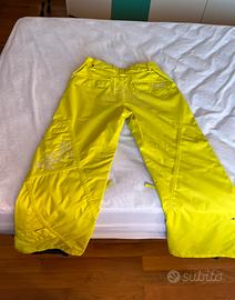 Pantaloni da sci/snowboard giallo fluo