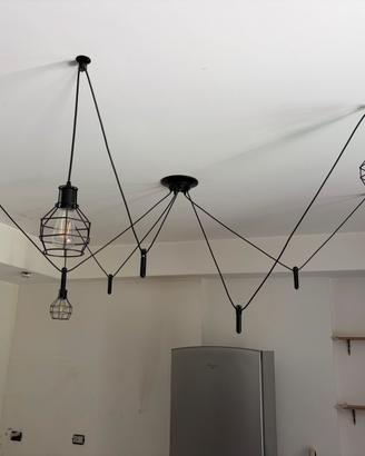 Lampadario a sospensione , nero