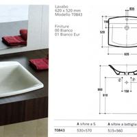Lavabo da incasso - Ideal Standard Cantica T0843.