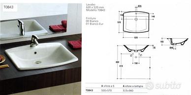 Lavabo da incasso - Ideal Standard Cantica T0843.