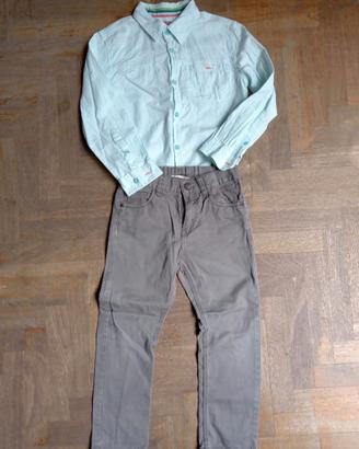 Camicia Du pareil a Meme e jeans H&M tg. 8 anni