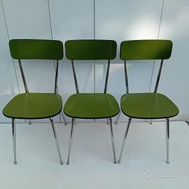 3 Sedie in Formica Verdi