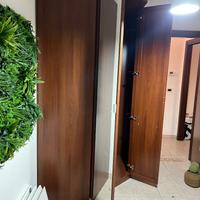 Cabina armadio angolare con ante a specchio