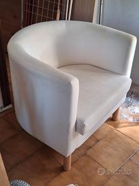 divano design ovale color crema