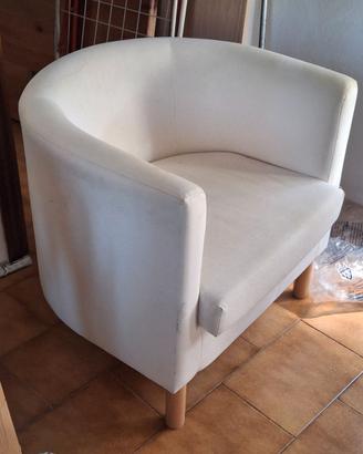 divano design ovale color crema