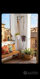 Porta piante da appendere macrame Boho Rustico 