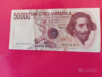 (1404) - Banconota 50000 £ Repubblica (Bernini 1)