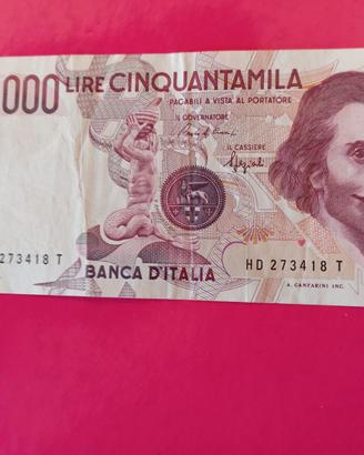 (1404) - Banconota 50000 £ Repubblica (Bernini 1)