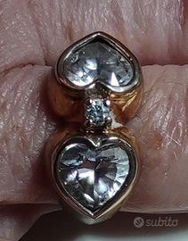 Anello Vintage -Toi et Moi- Placcato Oro 18K