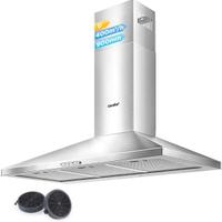 COMFEE’ Cappa Aspirante 90 cm PYRA17SS-90, Acciaio