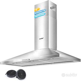 COMFEE’ Cappa Aspirante 90 cm PYRA17SS-90, Acciaio