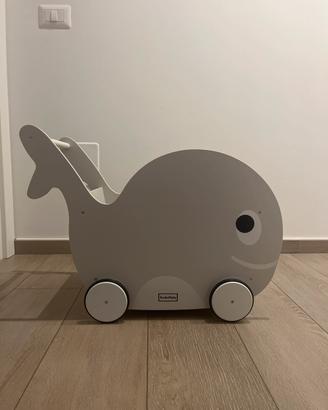 Balena porta giochi con lavagna