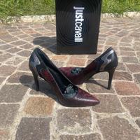 Decolte in pelle con il tacco 10cm Just Cavalli