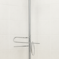 Porta asciugamani da terra in acciaio cromato con