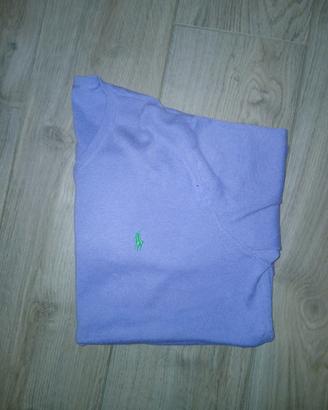 Maglione Ralph Lauren lilla in cotone - Logo verde
