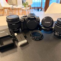 Kit fotografico Canon EOS 2000D completo