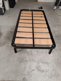 Rete in doghe di legno 100x200 e materasso ortoped