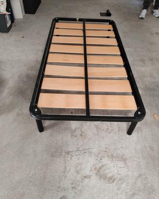 Rete in doghe di legno 100x200 e materasso ortoped