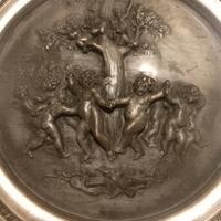 piatto vintage ottone placcato argento 