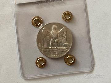5 Lire 1926 Aquilino Bordo Largo Rara SPL Sigillo