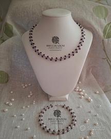 parure gioielli all'uncinetto 