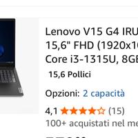 PC Lenovo V15 G4 IRU Notebook 15,6” FHD Intel i3