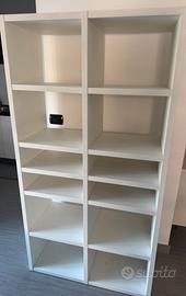 Mobile libreria bianca da soggiorno