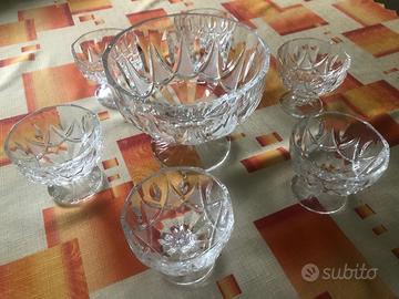Set da macedonia in cristallo