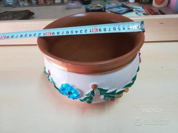 Portavaso dipinto a mano