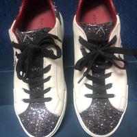 Scarpe sneaker  bianche con lustrini