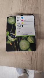 Set NUOVE cartucce HP 4-Pack 951 colori 950