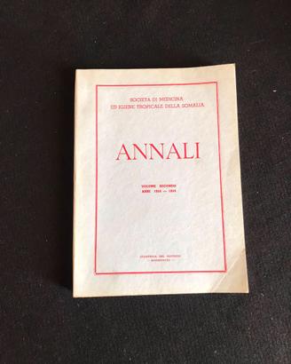 Annali -societa  medicina  igene tropicale Somalia