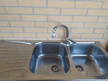 Lavello a 2 vasche + gocciolatoio