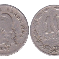 MONETA ARGENTINA 10 CENTAVOS 1899 - COD C6