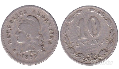 MONETA ARGENTINA 10 CENTAVOS 1899 - COD C6