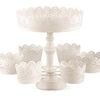 Alzata bianca porta confetti