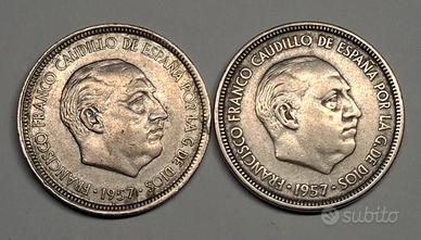 5 pesetas 1957