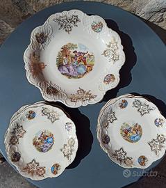set piatto presentazione + 6 piattini vintage