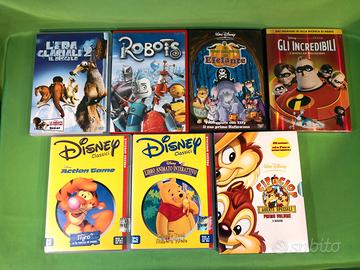 Set 10 DVD e CD Rom Cartoni animati e giochi
