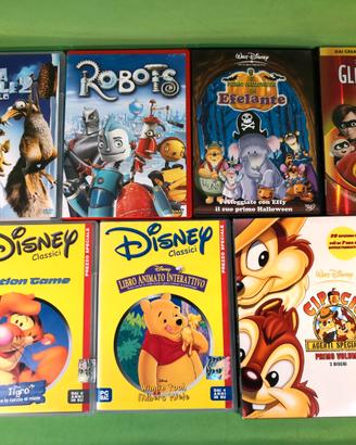 Set 10 DVD e CD Rom Cartoni animati e giochi