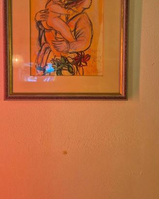Quadro sirio bandini maternità originale firmato