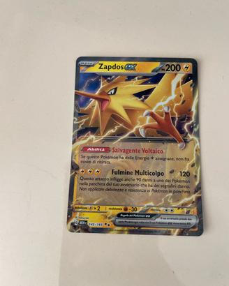 Carta pokemon Zapdos EX