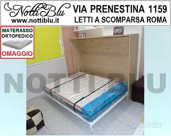 Letto a Scomparsa orizzontale Materasso Omaggio