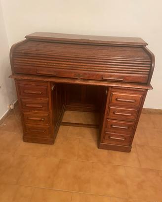 scrittoio antico con ribalta a tamburo