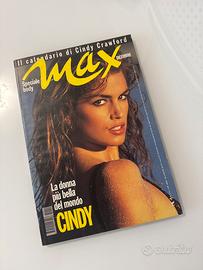 Rivista Max dicembre 1992 Cindy Crawford con poste